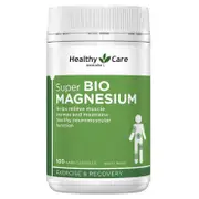 Healthy Care Super Bio Magnesium - 100 Capsules, Muscle & Nerve Health