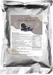 12 times Grass Jelly Pre-mix Powder for Bubble Tea, Herbal Jelly Prepared Mix Powder for Shaved Ice, Jellies Pre-mixed Powder for Ice Cream-1KG/35.2oz
