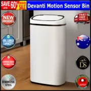 Devanti 68L Motion Sensor Bin Waste Rubbish Trash Can Automatic Kitchen Office