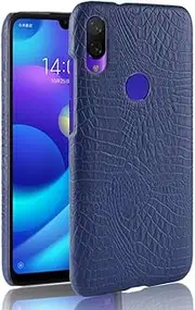 LYX Shockproof Crocodile Texture PC + PU Case for Xiaomi Redmi 7 (Black) Shockproof (Color : Blue)