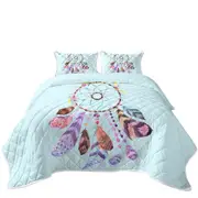 Light Blue Background Dream Catcher Coverlet