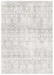 Heaven Grey Tribal Geometric Diamond Rug