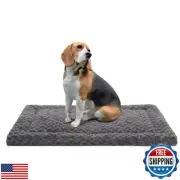 Washable Dog Bed Mat Reversible Dog Crate Pad Soft Fluffy Pet Kennel Beds Dog