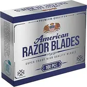 American Razor Blades by The Shave Factory - Super Sharp Double Edge Razor Blades, Japanese Steel, New Value Pack (100 PCS)