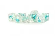 MDG Infused Resin Polyhedral Dice Set 16mm - Snowflake