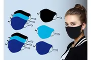 Fresh 100% Egyptian Cotton Reusable Face Masks 6pcs-Aqua