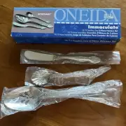 Oneida Secretariat Immaculate 18/10 Stainless Steel 3 pc Hostess Set NIB