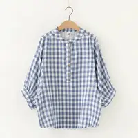 在飛比找ETMall東森購物網優惠-外貿大牌訂單雙層棉紗長袖襯衫