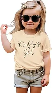 [GLIGLITTR] Daddy's Girl Shirt Father's Day Tshirt Dad's Girl Outfit Toddler Baby Girl Dad's Daughter Tee Top