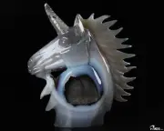 7.4" Agate Geode Crystal Unicorn, Crystal Healing