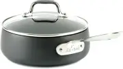 All-Clad Hard Anodized Nonstick Sauce Pan Cookware, 2.5-Quart, Black