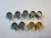 Lego Lot Of 9 Pans Cooking Gray Silver Gold Kitchen Fry Pan
