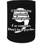 Alcohol Stubby Holder - I Like Cooking Family - Funny Novelty Birthday Gift Joke Beer Can Bottle