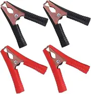 GLEAVI 4pcs Plated Battery Clamps for Automotive and Use Heavy Duty Alligator Jump Clamps for Reliable Battery Connection for Cars Motorcycles and Boats