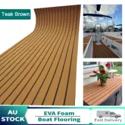 90x240cm Brown Boat Decking Flooring Sheet EVA Foam Marine Teak Nonskid Carpet