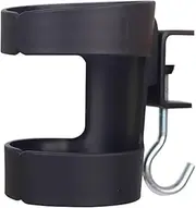 Desk Drink Holder with Hanging Hook, 2-in-1 Cup Holder for Clip-on Table Drink Holder Under Table Cup Holder for Table Mounting for All Types