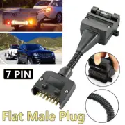 12 Pin Female To 7 Pin Flat Male Trailer Plug Socket Adaptor Caravan Connector