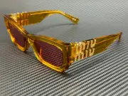 MIU MIU MU 09WS 12T1D0 Orange Transparent Pink Women's 53 mm Sunglasses