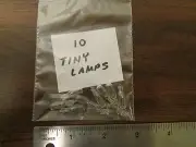 10 Tiny Incandescent Lamps Indicator Type Plug In Socket NOS