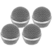 4 Pcs Microphone Head Replacement Grill Shock Mount Filter Metal Grille