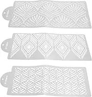 AUTSUPPL 1Set Cake Decorating Molds Food Grade Baking Tools for Cake Art Icing Versatile Reusable Cake Stencils for Baking Smooth Finish Easy Clean for Desserts