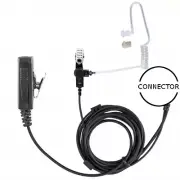 2-Wire Acoustic Tube Earpiece Clip-On PTT / Mic for Vertex VX eVerge EVX Radios