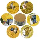 Drink Coasters with Holder, Absorbent Coaster Sets of 6,Van Gogh Art Ceramic ...