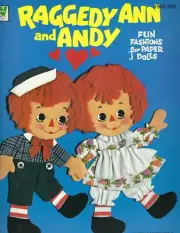 1974 Whitman- Raggedy Ann and Andy fun Fashions for Paper dolls
