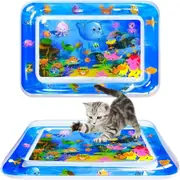 New Thick Cat Water Mat, Anti-Scratch Water Sensor Play Mat, Interactive Cat Play Toy