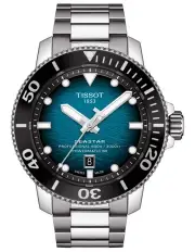 [Tissot] Seastar 2000 Professional Powermatic 80 T1206071104100 Automatic Watch in Aqua