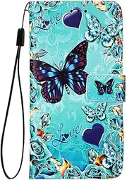 [SYSSRQMS] Case for OnePlus Nord N30 SE 5G, Beautiful Painted Pattern PU Leather Case, Wrist Strapanti Card Slot Protection Cover for OnePlus Nord N30 SE 5G