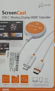 j5 create JVAW62 ScreenCast USB-C Wireless Display HDMI Extender