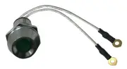 5 Pack of Universal 12V Green LED Lamp Dash Panel Pilot Indicator Light - Chrome