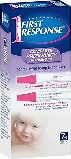 First Response Complete 7 Day Pregnancy Planning Kit - Over 99% Accurate - Easy To Use - Test Any Time of the Day - Fast Results - 7x Ovulation Tests + 1x Pregnancy Test - 1 pack