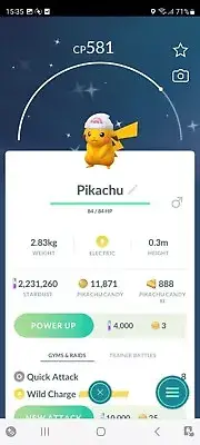 SHINY ✨ PIKACHU DOWN´S HAT!!! ✨ - PKMN GO!!! - NON REGISTERED!!!