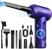 Compressed Air Duster,3 Gear Adjustable 100000RPM Electric Air Duster, Rechargeable Cordless Air Blower with LED Light for Computer Keyboard Electric Devices Cleaning. Replaces Compressed Air Cans