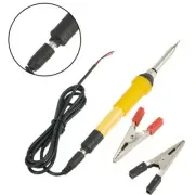 12V 60W Portable Car Clip Powered Electric Soldering Iron + Alligator Clip Wire