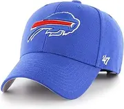 47 NFL Buffalo Bills MVP Unisex Baseball Cap, Adjustable Hook & Loop Strap, Team Logo, Colour Sonic Blue, Sonic Blue, One size