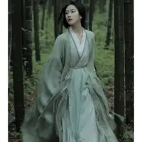 在飛比找蝦皮商城精選優惠-清冷爆款魏晉漢服女裝 新款廣袖流僊裙 古風僊氣飄逸古裝