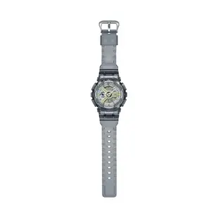 CASIO卡西歐 G-SHOCK 金屬光澤 半透明雙顯手錶-透灰_GMA-S110GS-8A_45.9mm