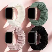 Nylon Solo Loop Scrunchie Strap for Apple Watch Band 44 40 42 41 38 45 49Mm Ultr