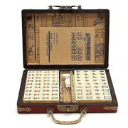 2023 New 144tiles Mah Jong Game Set Chinese Traditional Mahjong + English Instruction Hot