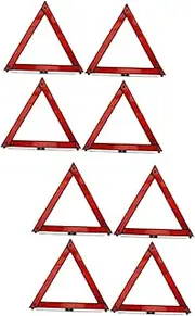 ULTECHNOVO 2sets Roadside Safety Triangle Car Warning Sign Reflective Emergency Reflectors Material for Safety 4pcs*2