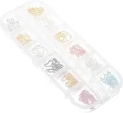 KAILIKETIY Mini Metal Chains for DIY Nail Art Assorted Color Nail Charms Stickers User Friendly Lengths for Keychains Weddings Festivals Elegant Metal