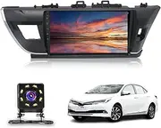 Android 10 Radio Double Din Car Stereo Sat Nav for Toyota Corolla 2014-2016 GPS Navigation 9'' Headunit MP5 Multimedia Video Player FM Receiver with WiFi DSP Carplay(Size:Octa Core 4+64 G)