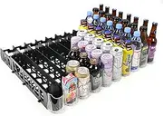 Display Technologies Visi-FAST® 12/16oz (Pack of 1) Drink Organizer, Fridge Organization, Can Dispenser, Soda Rack Can Organizer, Spring Loaded Beverage Storage, Bottled Water Organizer for Refrigerator