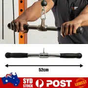 Revolving Straight Pull Down Bar Gym Cable Attachment Tricep Rope Press Handle