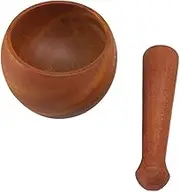 1Set Wooden Manual Garlic Press Ergonomic Pestle Muddler Kitchen Gadget for Easy Garlic Crushing Fine Polishing for Smooth Surface for Flavorful Cooking