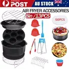 8 inch Air Fryer Frying Cage Dish Baking Pan Rack Pizza Tray Accessories 120pcs