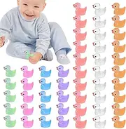 Mini Ducks, Luminous Miniature Ornament Tiny Ducks | Mini Resin Ducks Decoration DIY Garden Dollhouse Duck Baby Shower Birthday Party Favors Desk Room Crafts Decor Pisole